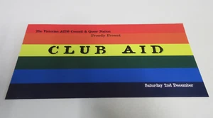 Club AID - Club nocturno de bóveda - Pase promocional - Vic. AIDS Council Charity - 1995 - Imagen 1 de 7