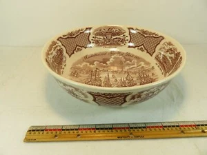 Ensaladera grande Fair Winds 10 pulgadas Alfred Meakin Manhattan NYC Dock 1856 usada en excelente estado - Imagen 1 de 12