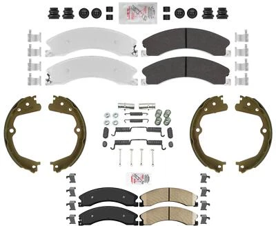 Передние оцинкованные сверхпрочные колодки + задние колодки для Nissan Titan XD 2016-2023 годов выпуска - Изображение 1 из 4