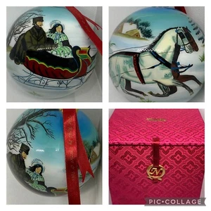 Hand Painted Christmas Ornament Road To Currier & Ives Eskimo Ne’Qwa - Picture 1 of 17