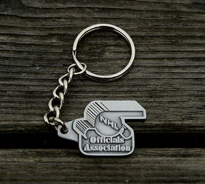 NHL National Hockey League Officials Association Solid Pewter Keychain Keyring - Picture 1 of 4