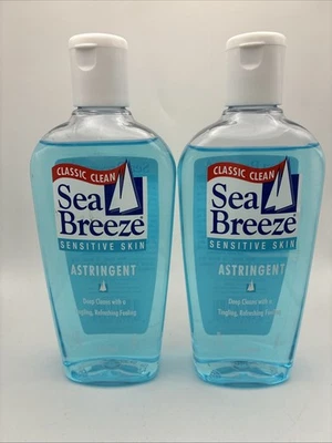 Lote de 2 limpiezas profundas astringentes para piel sensible Sea Breeze refrescar 10 oz Foto 1 de 4