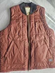 Weatherproof Vintage Sherpa Lined Hooded Puffer Vest Burgundy XL NWOT - Picture 1 of 8