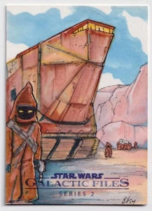 2013 Star Wars Galactic Files 2 Sketch Card Jawa Sandcrawler Erik Hodson AP 1/1 - Picture 1 of 2