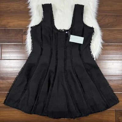 Antonio Melani Women's Size 16 Black Sleeveless Tweed Jemma Fit N Flare Dress - Image 1 of 4