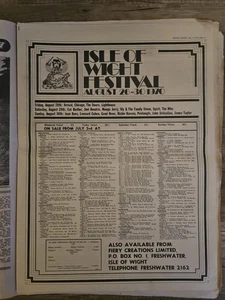 Melody Maker Newspaper July 4th 1970 Led Zeppelin I.O.W Festival Booking Form - Picture 1 of 5