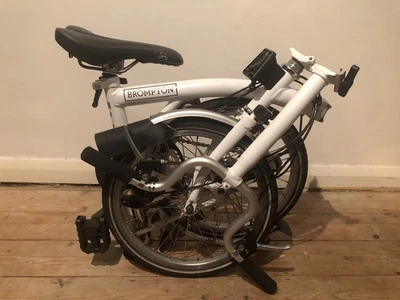 Brompton M3L 3 Speed White Folding Bike C-Line Equivalent VGC - Image 1 of 4