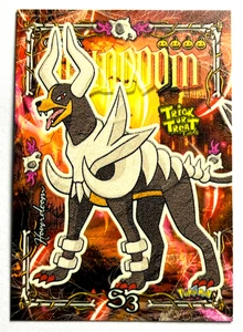 2025 Karte Pokemon Halloween Trick Or Treat #12 Mega Houndoom Glow In The Dark - Bild 1 von 3