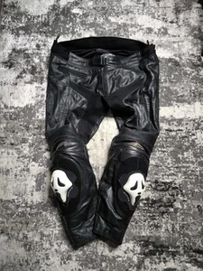 Men's RST Leather Motorcycle Racing Pants Size UK 42 , 3/4 XL Black - Bild 1 von 9