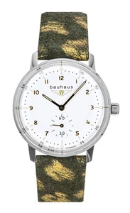 Reloj Bauhaus clásico de cuarzo con correa de cuero esfera blanca 20371 para mujer y mujer - Imagen 1 de 4