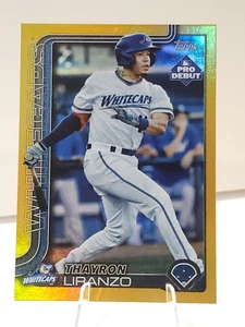 2025 Topps Pro Debutto Thayron Liranzo Gold Foil /50 #PD-108 Detroit Tigers - Foto 1 di 2
