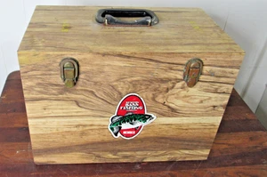 Vintage Bowen’s Sportsman  Wooden Fishing Tackle Box Covina Ca - Picture 1 of 15