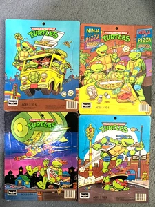 Vintage 4 Teenage Mutant Ninja Turtles TMNT Jigsaw Puzzle by Rose Art  unpunched - Picture 1 of 4