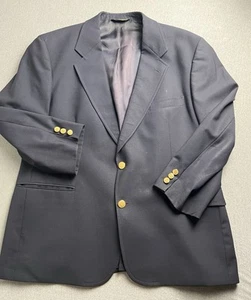 Brooks Brothers Blazer Herren 44 S Navy Blau Brooksease USA Wolle Anzugjacke - Bild 1 von 19
