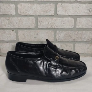 Florsheim Dress Shoes Loafers Men 12 Extra Wide Black Leather Office Academia - Picture 1 of 9
