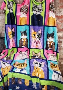 Manta polar para amante de los gatos 60x80" patas maullido para tiro de gatito m - Imagen 1 de 1