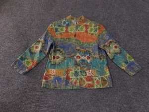 Chaqueta Chicos Mujer 1 Multicolor Patchwork Boho Algodón Metálico Floral Top - Imagen 1 de 11