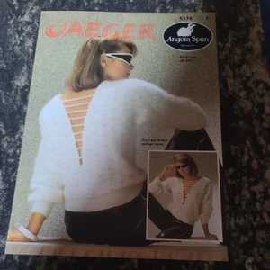 Jaeger Angora Spun pattern 5174. Sweater, V back OR front 34-36" Good Condition - Picture 1 of 2