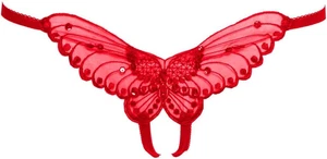 Panty Leg Avenue Mariposa Sin Entrepierna Rojo Talla Única - Imagen 1 de 1