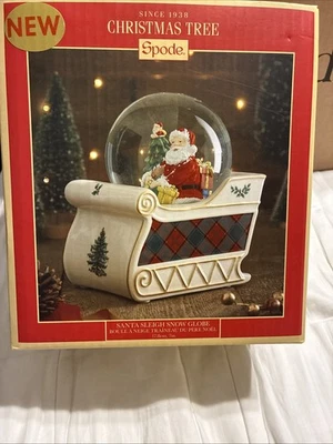 Spode Árbol de Navidad - Trineo de Papá Noel Musical Globo de Nieve Talla 6.5" Foto 1 de 4