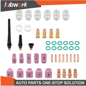 Labwork 49 Pcs TIG Welding Torch Stubby Gas Lens #10 Glass Cup for WP-17/18/26 - Picture 1 of 18