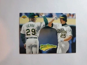1993 Upper Deck  #49  Mark McGwire / Ruben Sierra   Bash Brothers   Oakland A's - Picture 1 of 2