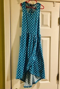 Girl’s Chillipop Polka-Dot Maxi Crisscross Back Dress Size 10/12 EUC! - Picture 1 of 7