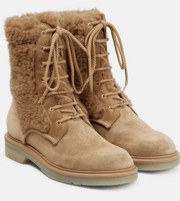 MAX MARA CAMELHAIR WOOL AND LEATHER ANKLE BOOTS  SIZE EU36  US6 NEW ! - Image 1 of 4