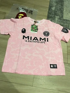Bape Bathing Ape x Inter Miami T-Shirt - Pink & Schwarz - Small - Neu - Bild 1 von 7