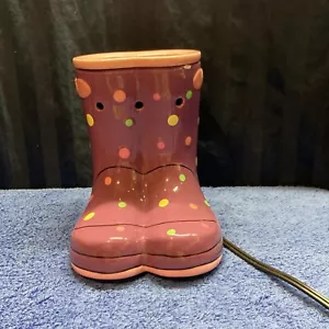 Stivali da pioggia a pois PROFUMI WELLIES viola rosa taglia intera scaldacera ritirati - Foto 1 di 10