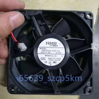 NMB 0825SA-24Q-FA 24V 0.2A 80X80X25MM 2 Pin  Cooling Fan - Image 1 of 3