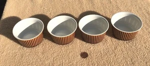 Villeroy & Boch Brownware Ramekins scanalato lotto di 4 budini souffle Lussemburgo - Foto 1 di 5