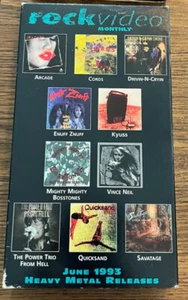 Rock Video Monthly Heavy Metal Releases June 1993 VHS Vince Neil Savatage - Imagen 1 de 2