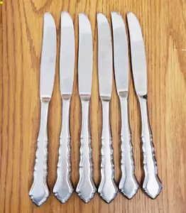 International Lyon AMERICANA Edelstahl Menge 6 Abendessen Messer Satin Besteck - Bild 1 von 7