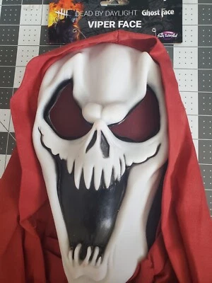 Fantasia de Halloween marrom máscara adulta Viper Face Dead By Daylight GhostFace vermelha  - Imagem 1 de 4
