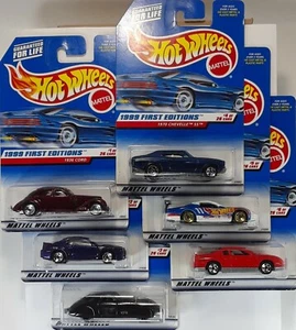 HOT WHEELS - 1999 First Editions - 1ST SIX CARS LOT - (6 cars #1 thru #6) - Picture 1 of 12
