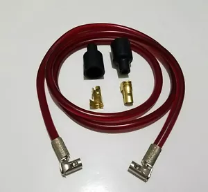 40" Retro RAJAH VINTAGE RED PVC TRANSLUCENT SPARK PLUG WIRE 7MM KIT COPPER CORE - Picture 1 of 2