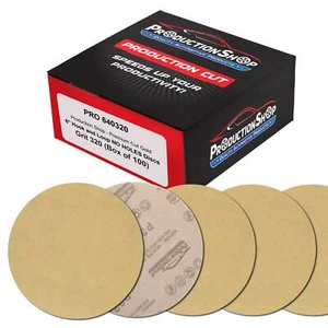 320 Grit 6" Sanding Discs, Box of 100 - Hook & Loop Abrasive Sandpaper - Bild 1 von 5