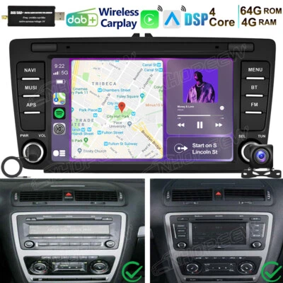 DAB+ Für SKoda Octavia II MK2 2004-2013 Carplay Android 15 Autoradio GPS 4+64GB - Bild 1 von 4