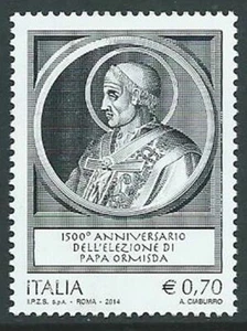2014 ITALIA PAPA ORMISDA MNH ** - ED - Foto 1 di 1