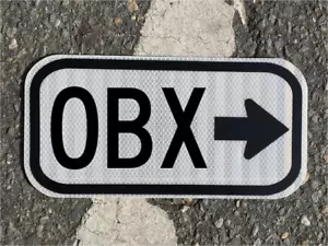 OBX OUTER BANKS Straßenschild 12""x6"" - PUNKT-Stil - NC Strand Autobahn KOSTENLOSER VERSAND - Bild 1 von 7