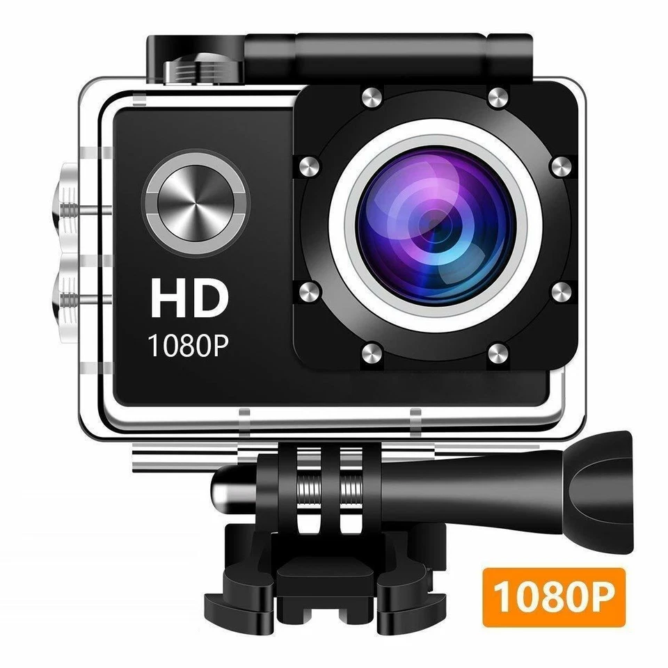 Wewdigi EV4000 Action Camera, 12MP 1080P 2 Inch LCD Screen, Waterproof 30M - Image 1 of 4