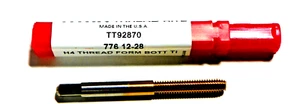 1pc) 12-28 H4 THREAD ROLL FORM BOTTOM TAP TIN COATED TITAN USA TT92870 TT103 - Picture 1 of 5