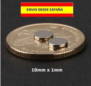 5 MAGNETOS IMANES DE TIERRAS RARAS 5 x1mm NEODYMIUM MONEDA FALSA DETECCI�N 5PZ - Imagen 1 de 2