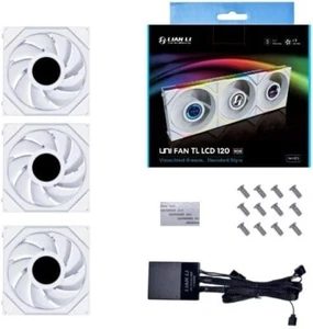 Lian-li Lian-li Uni Fan Tl Lcd 120mm Fan With Controller, White, 3-pack - Afbeelding 1 van 10