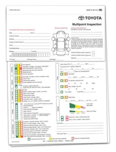 Formulario de inspección multipunto 500 Toyota # 7296 / 8,5" x 11,75" / 3 piezas - Imagen 1 de 1