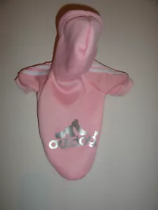 ADORABLE PINK ADIDOG DOG/PET HOODIE BY ADIDAS-SIZE MEDIUM - Picture 1 of 3