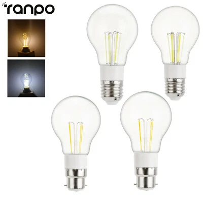 Vintage LED Edison Globe Bulb E27 B22 3W 4W 6W Retro Home Light Lamp 12V 85-265V - Image 1 of 4