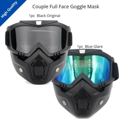 Couple Full Face Goggles Cyclist Motorbiker Riders Mask | Motorcycle Facemask - Image 1 of 4