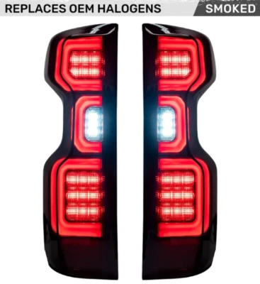 Luces traseras OLED ahumadas Recon para Chevrolet Silverado 1500 2019-2023 Foto 1 de 4